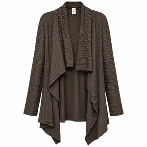 Laurel Quiet Luxury Wool Blend Cardigan Women 10 Dark Earthy Tones Avant Garde